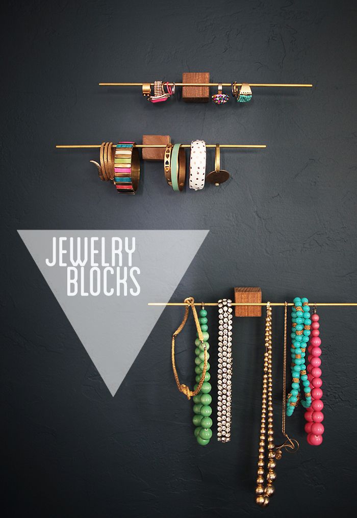 make a simple wooden block jewelry holder