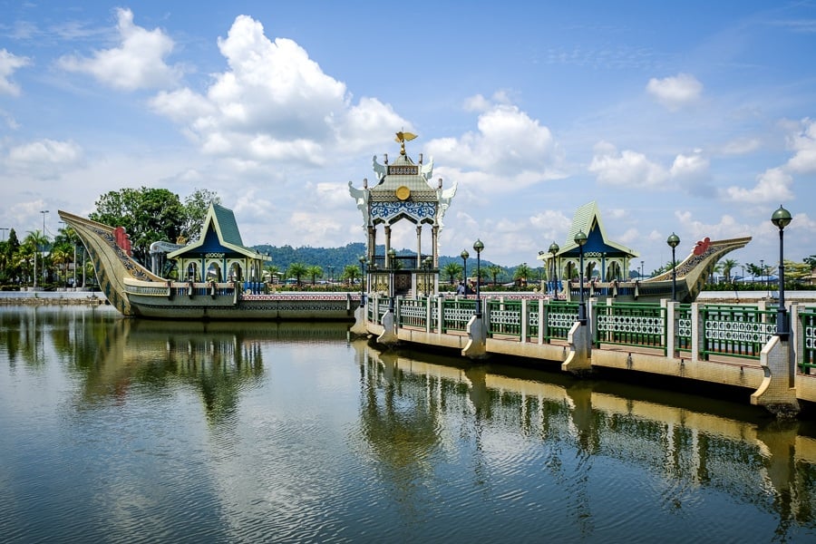 Water barge at the Sultan Omar Ali Saifuddien Mosque in Brunei