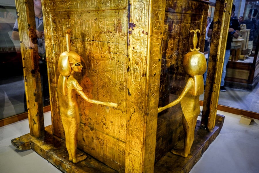 Gold artifact on display at the Egyptian Museum in Cairo, Egypt