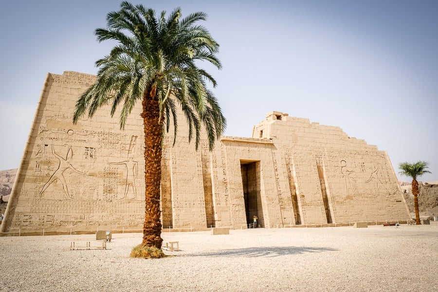 Habu Temple entrance in Egypt