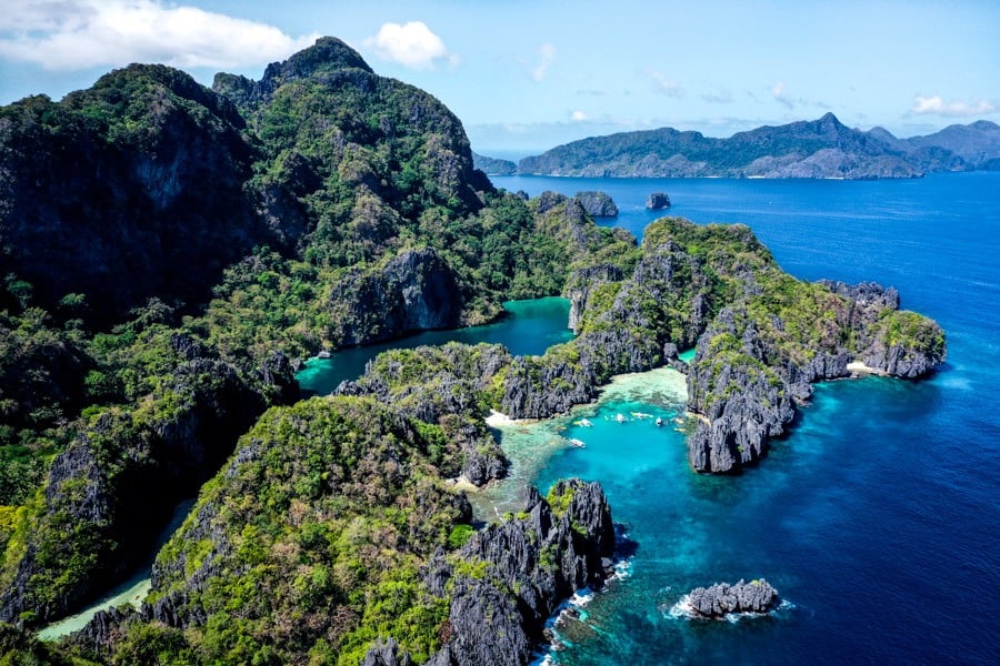 El Nido Tour A drone picture in Palawan Philippines