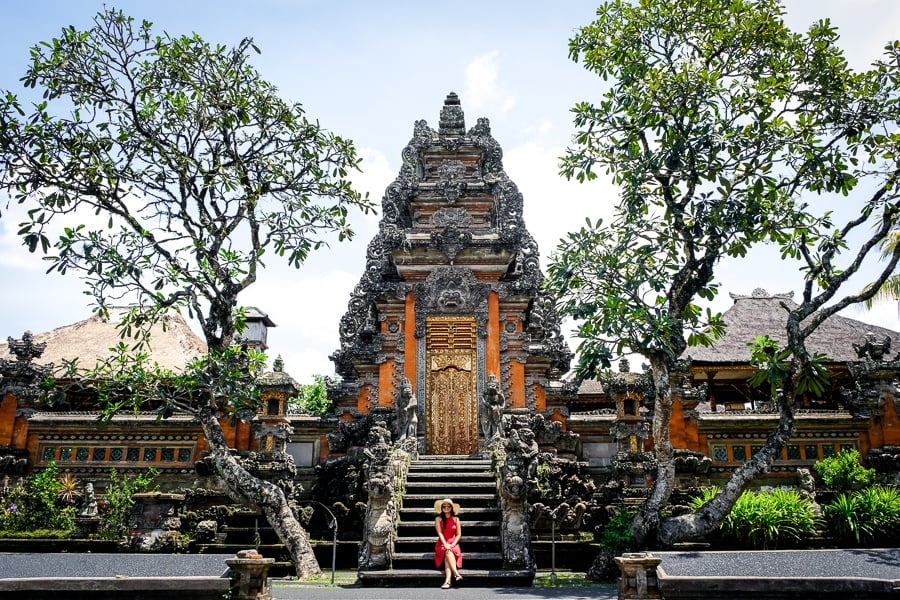 My woman at Saraswati Temple in Ubud, Bali