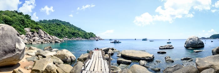 Ao Hin Wong Bay Beach In Koh Tao Thailand