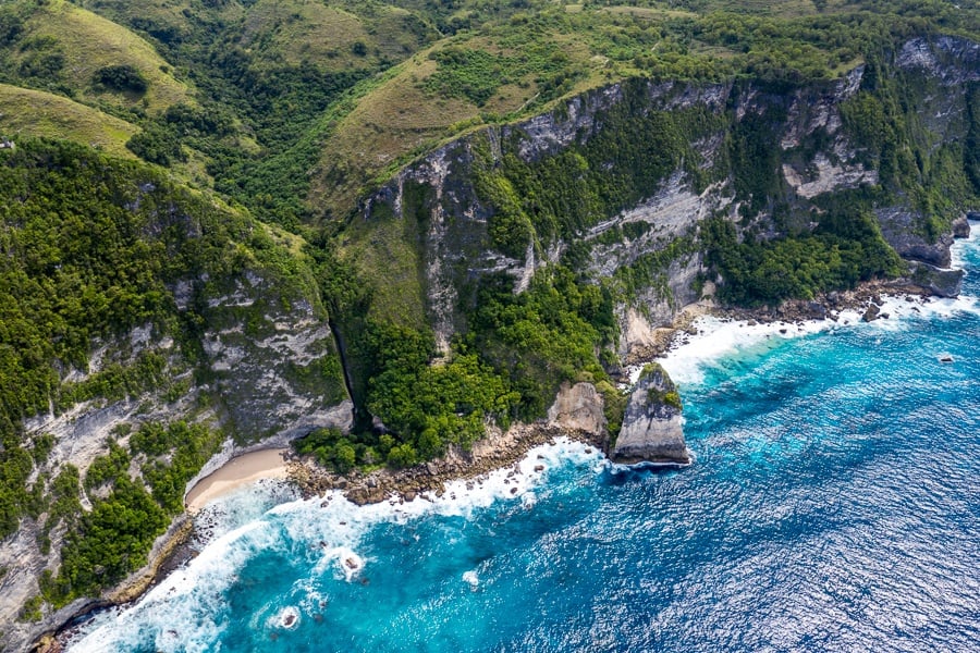 Drone pic of Batu Siha cliffs