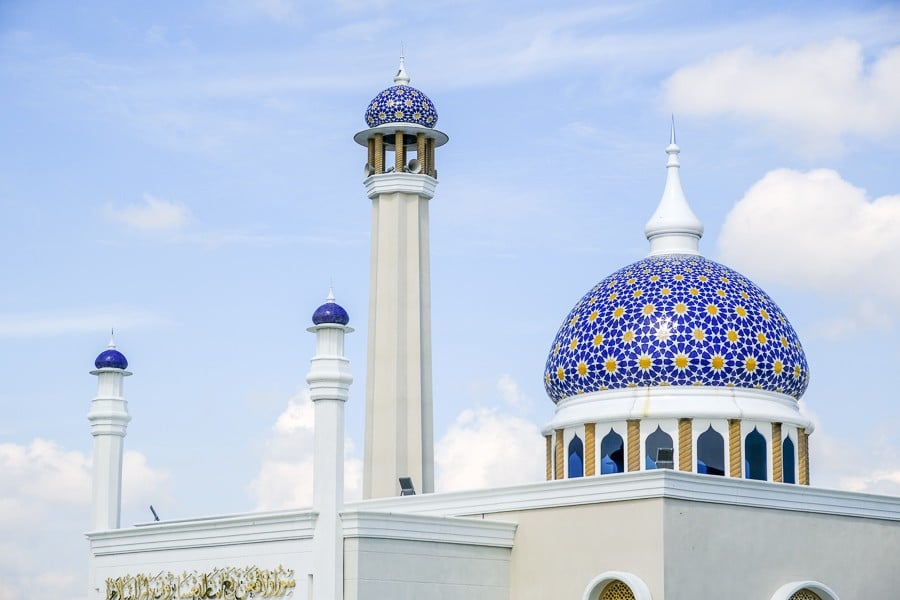 Rooftop and dome of the Brunei international airport mosque