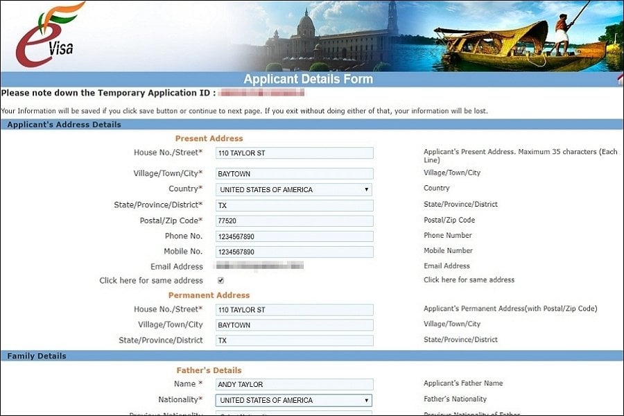 India eVisa application guide and steps on page 3