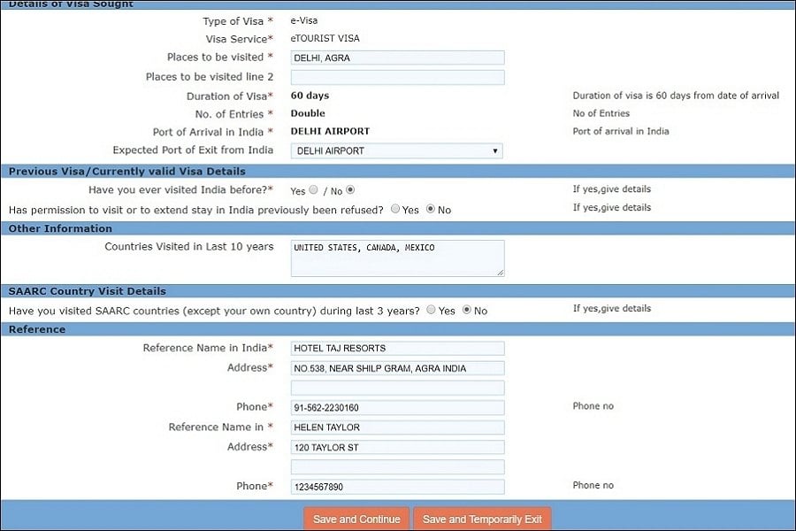 India eVisa application guide and steps on page 4