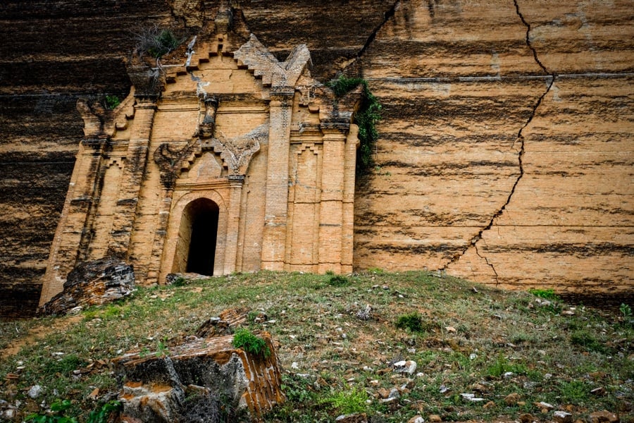 Doorway ruins of the Mingun Pagoda Pahtodawgyi in Myanmar