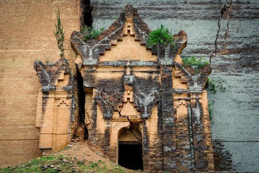 Ancient doorway at Mingun Myanmar