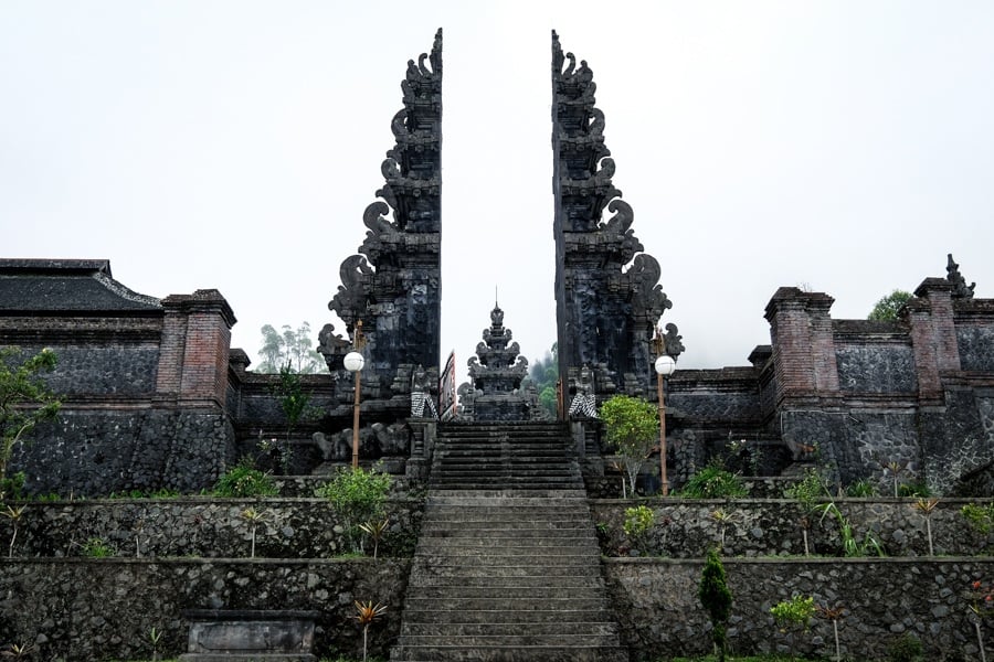 Main gate at Pura Pasar Agung temple in Bali