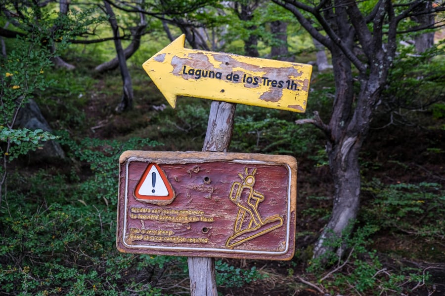 Distance Trail Marker Warning Sign