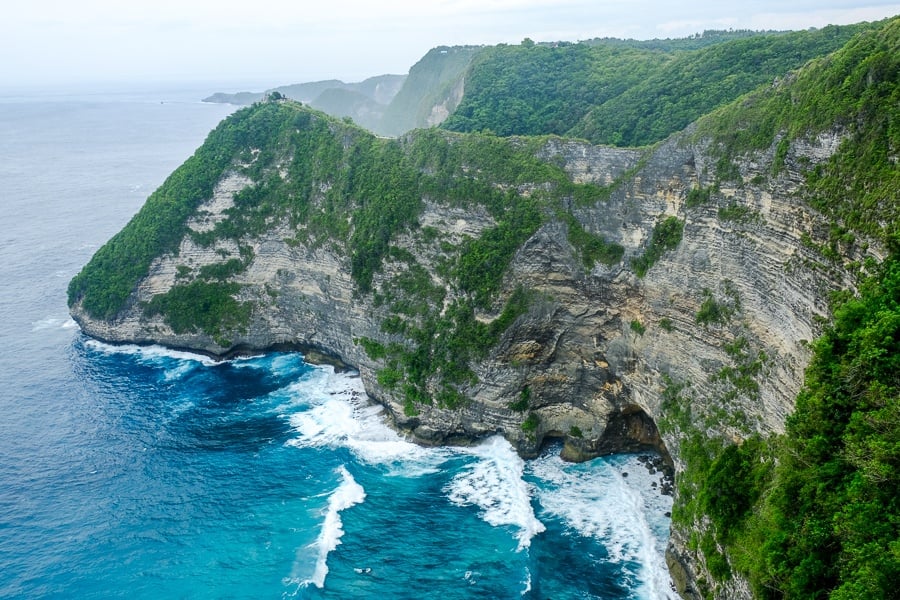 Pererenan cliff in Nusa Penida, Bali