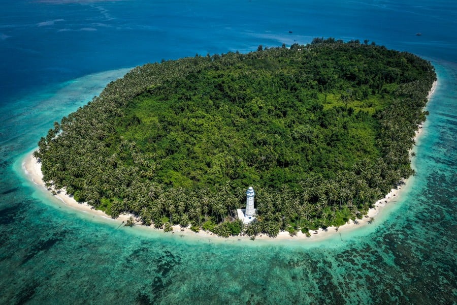 Pulau Karang Barus Sumatra Indonesia Island Drone Picture