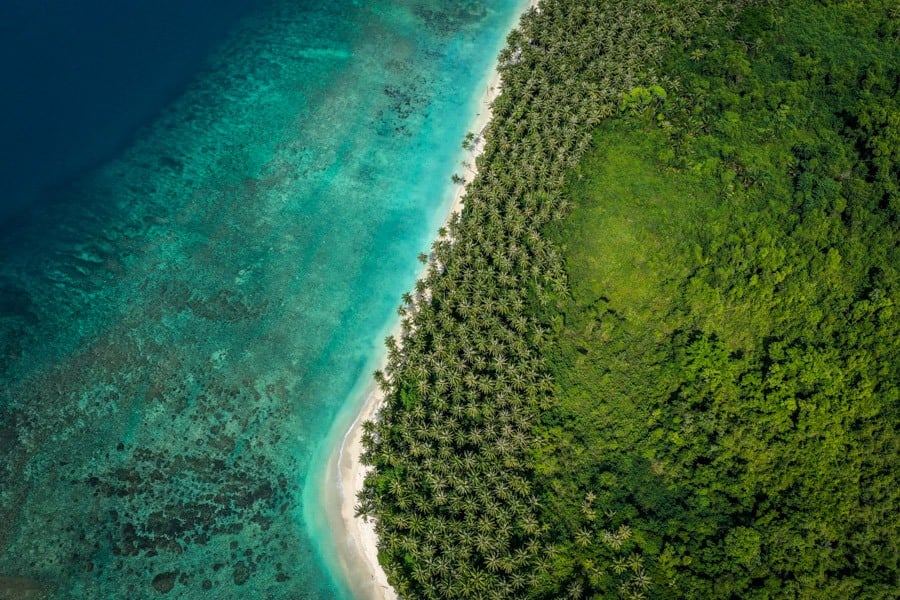 Sumatra Indonesia island drone picture