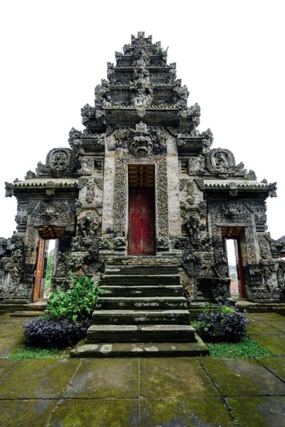 Balinese stone gate at Pura Kehen Temple in Bali