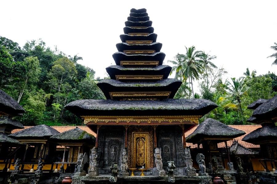 Pura Kehen temple pagoda meru in Bali