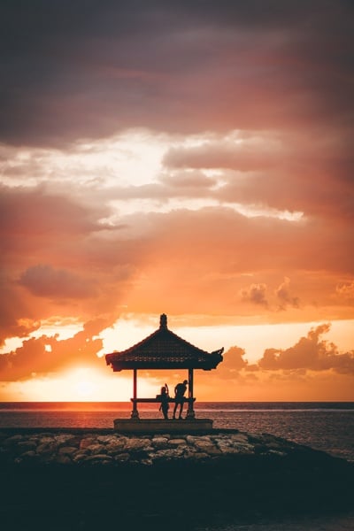 Gazebo at the Sanur Beach Sunrise in Bali