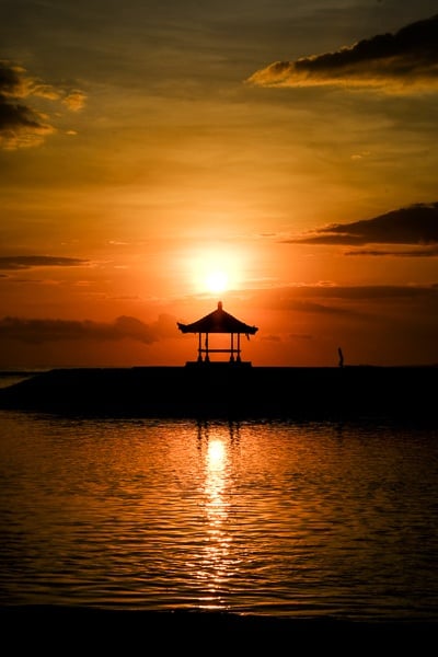 Gazebo at the Sanur Beach Sunrise in Bali