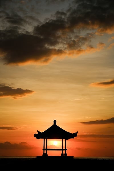 Gazebo at the Sanur Beach Sunrise in Bali