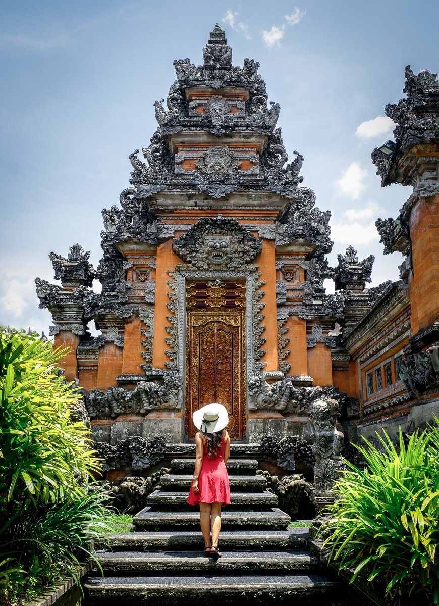 My woman at Pura Saraswati Temple in Ubud Bali