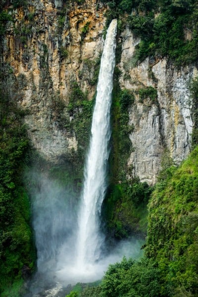 Sipiso Piso Waterfall In Berastagi Sumatra Indonesia