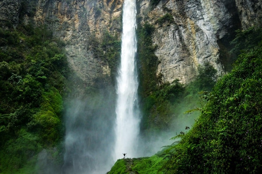 Sipiso Piso Waterfall In Berastagi Sumatra Indonesia