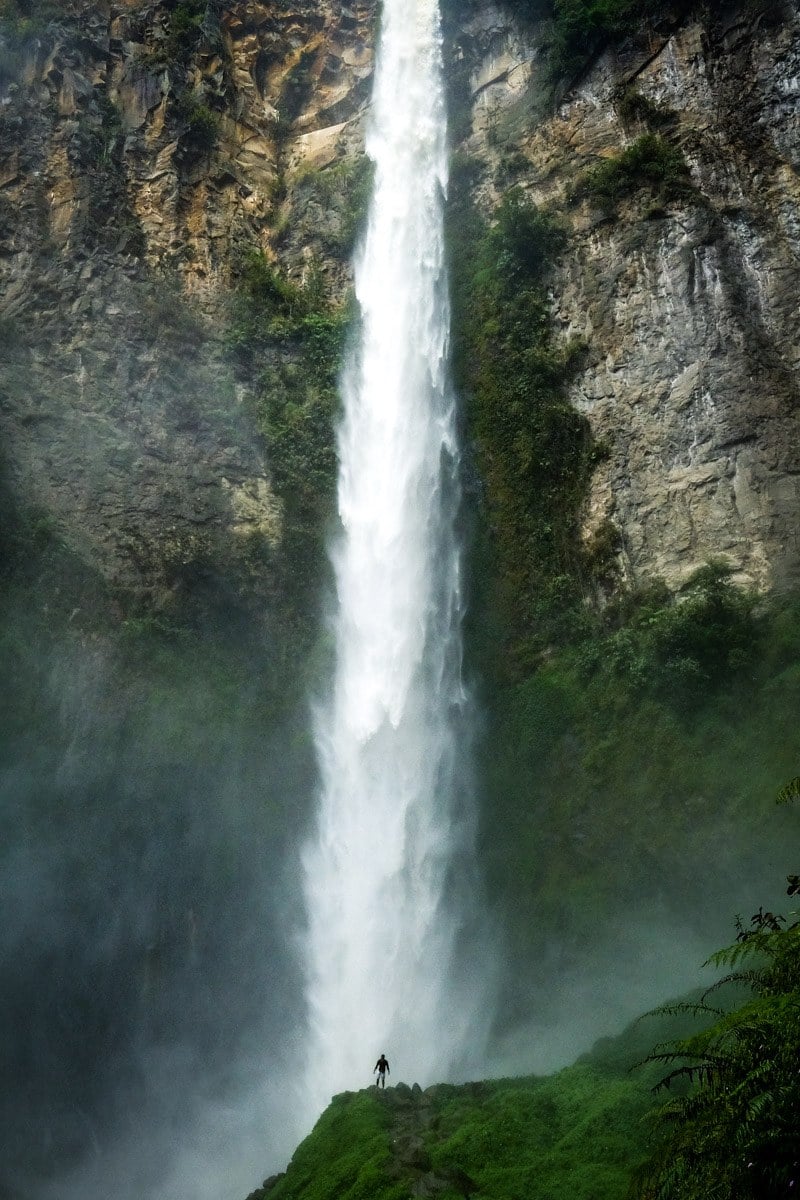 Sipiso Piso Waterfall In Berastagi Sumatra Indonesia