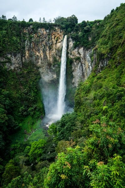 Sipiso Piso Waterfall In Berastagi Sumatra Indonesia