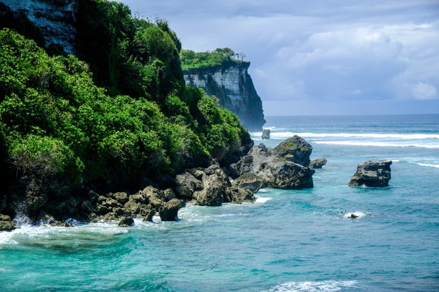 Suluban cliffs in Bali