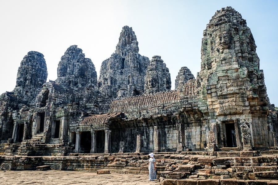 Bayon Temple at the Angkor Wat in Cambodia