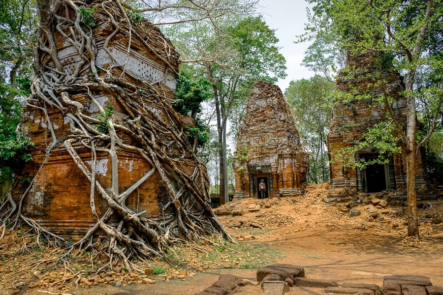 Prasat Pram temples at the Angkor Wat in Cambodia