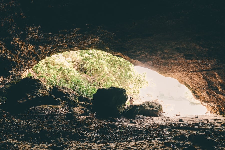 Lumangan Beach cave in Nusa Penida Bali