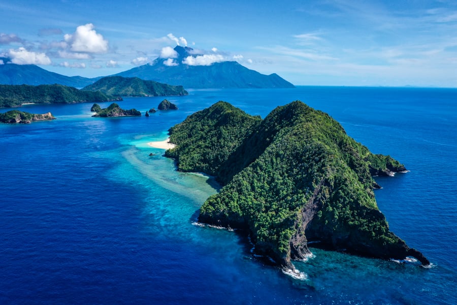 Pulau Mahoro Island Siau Indonesia Drone